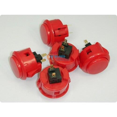 18pcs High imitation sanwa button for arcade joystick computer joystick fighters rocker accessories export cassette red button