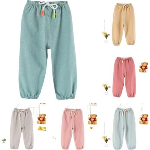 2020 New Children Girls Linen Cotton Trouser Summer Boys Bloomers Legging Infant Mosquito Pants Spring Todddler Girl Sports Pant