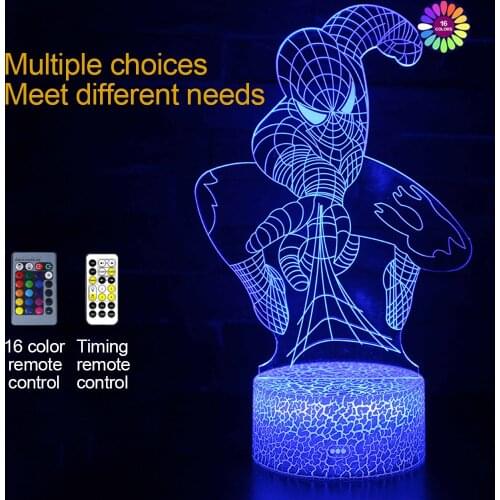 3D Night Light Remote Control Creative 7 Color Touch Gift Bedside Lamp 3d Night Light Acrylic Creative Gift 3d Lamp Induction Be