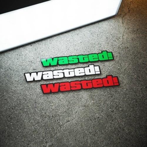 Car Styling and Decals Auto Window Body Door Decorate Motorcycle Sticker for WASTED Classic Game GTA