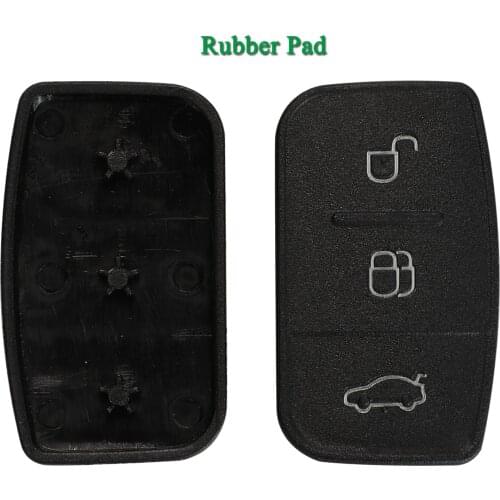 Bilchave 10pcs/Lot 3 Buttons Replacement Remote Rubber Pad Car Key Part Shell For Ford Focus Fiesta C Max S Max Galaxy
