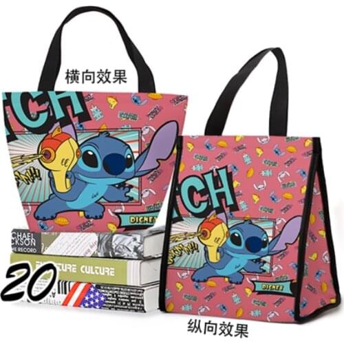 Disney Lilo & Stitch Anime Figures Cartoon Product Cosplay Accessories Customized Lunch Bag Warm Storage Gifts Unisex