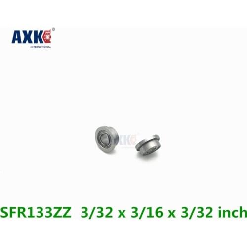 Free Shipping 10 Pcs Sfr133zz Flanged Bearings 3/32 X 3/16 X 3/32 Inch Stainless Steel Flange Ball Bearings Ddrif-3332zz Abec5