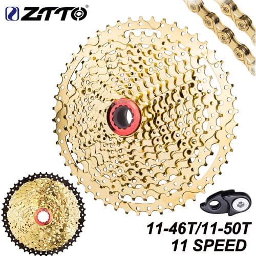 ZTTO MTB 11 Speed GOLD Cassette 11s 11 -50t Wide Ratio Ultralight Golden Freewheel Mountain Bike Bicycle Parts for gx XX1 m8000