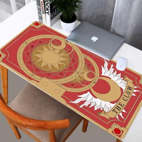 Sakura Kuluo Card Gaming Mouse pad Large Size 90x40cm Anime Cardcaptor Sakura MousePad OverLocking Edge Computer Mat