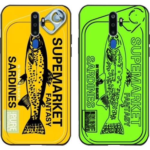 Creative Canned Fish Pattern Phone Case For Oppo A5 A9 2020 Reno2 z Renoace 3pro A73S A71 F11