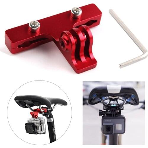Sport Bike Bicycle Saddle Bike Seat Mount Monopod Tripod Holder CNC Bracket Adapter for Gopro SJCAM Xiaoyi mijia camera