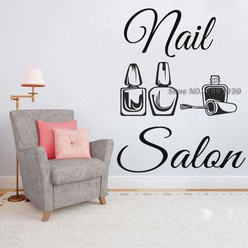 Nail Polish 3D Posters Wall Decor Decals Sticker Vinyl Nails Salon Manicure Shop Wall Stickers Beauty Salon Art Mural Hot LC1132