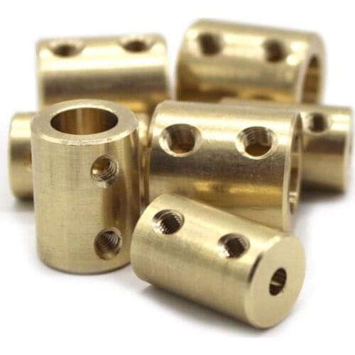 Copper Shaft Coupling Rigid Coupling Motor Axle Model DIY Hardware Accessories