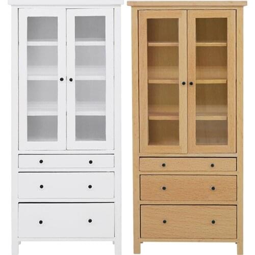 1/10 dollhouse furniture glass cabinet model miniature accessories