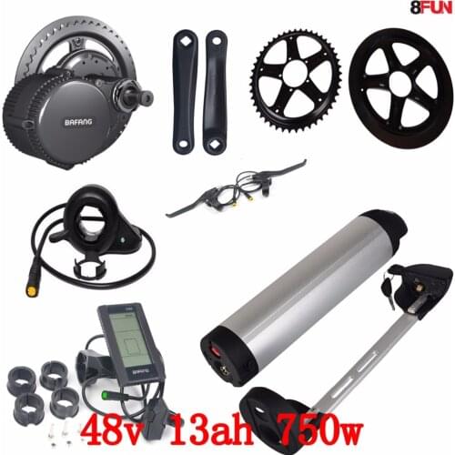 Free shipping 48V 750W BBS02B Bafang mid drive electric motor kit + 48V 750W Water kettle battery 48V 13AH electric bike battery