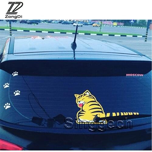 ZD Car Rear Window Wiper Stickers For Skoda Rapid Fabia Volkswagen Polo VW GOLF 4 5 6 7 Mk4 Mk6 Mk7 T5 Touran Tiguan Accessories