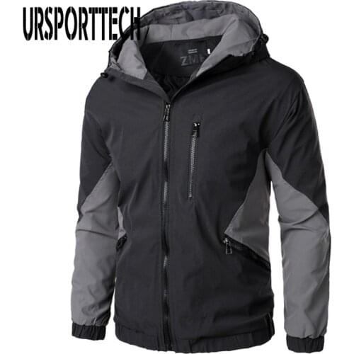 2020 New Hooded Zipper Jacket Men Autumn Winter Streetwear Bomber Jacket Windbreaker Mens Sportswear Coat Slim Fit Pilot Outwear