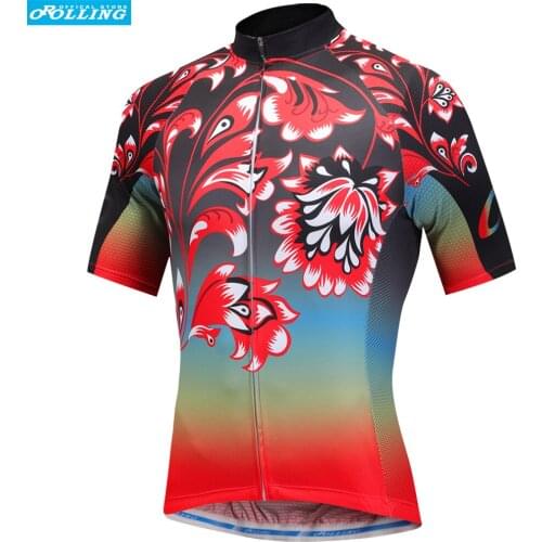 NEW Colorfull Fireworks Orolling Cycling Jersey Tops Bike Sports Wear Free Shipping
