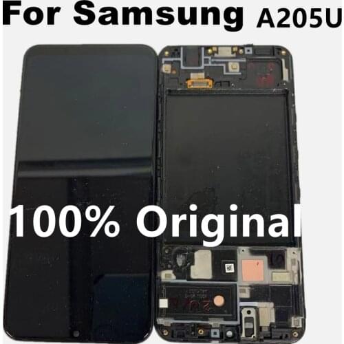 Original Used A205U Display For Samsung Galaxy A20 LCD With Frame 6.4' Galaxy A20 A205U SM-A205U A205U LCD Touch Screen Display