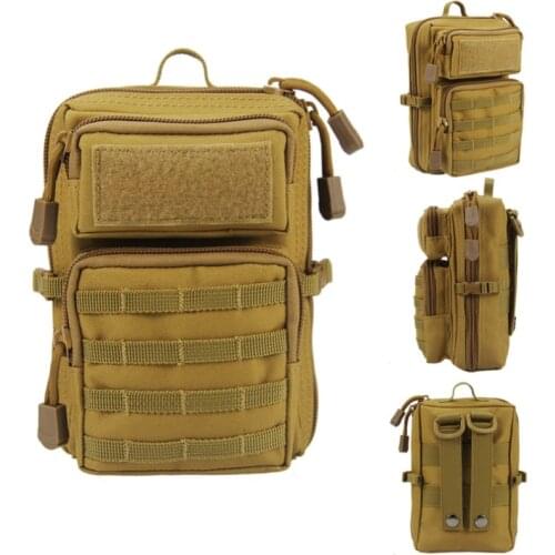 Men Women Outdoor Sports EDC Bag Phone Holder Pouch Camping Hiking MOLLE System Backpack Utility Waist Bag
