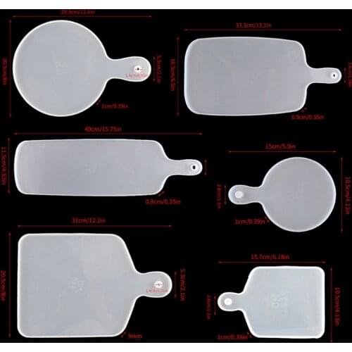 6Pcs Resin Silicone Tray Molds Large Serving Handle Board Epoxy Resin DIY Mould Crystal Mold Soap Making dropshipping