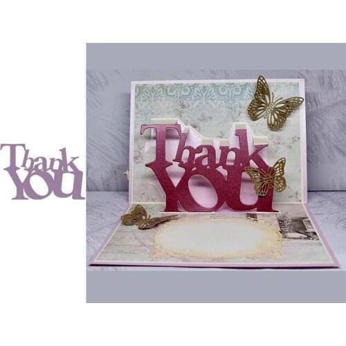 Pop-up Word Thank You Metal Cutting Dies for Scrapbooking and Card Making Craft 2019 New die cuts