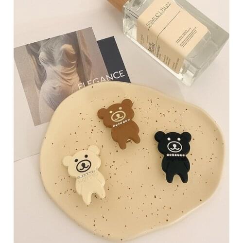 3 Colors Bear Hair Clips Women Hair Pins Duckbill Clip Hair Barrette Accessories