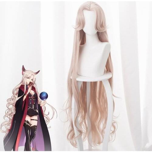 Tomorrows Ark Warlock Distant Mountain Smoke Prange Pink Big Wave Long Curly Hair Cos Wig Anime Cosplay Kawaii Female Hair Wig