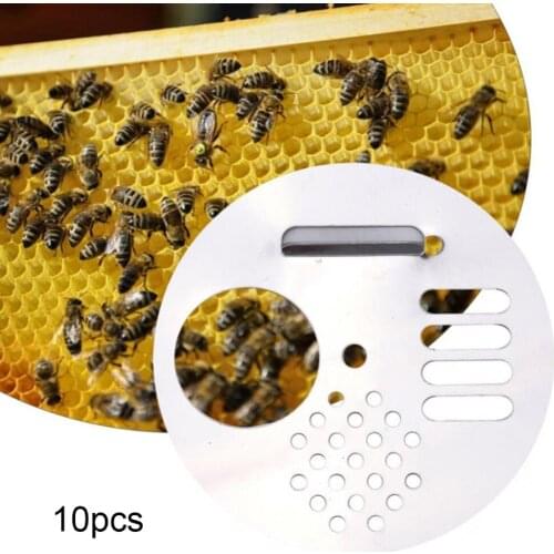 10 Pcs Round Beekeeping Tools Stainless Steel Equipment For Beekeeping Cages