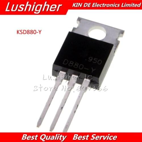 10pcs KSD880 TO-220 D880 KSD880-Y KSD880Y NPN Transistor 3A 60V Transistor New Original