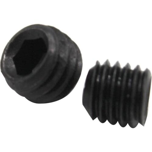 100Pcs M2 M2.5 M3 M4 M5 M6 4mm 5mm Black Grade 12.9 Hex Hexagon Socket Allen Cup Point Grub Screw Set Bolt Concave End DIY Tools