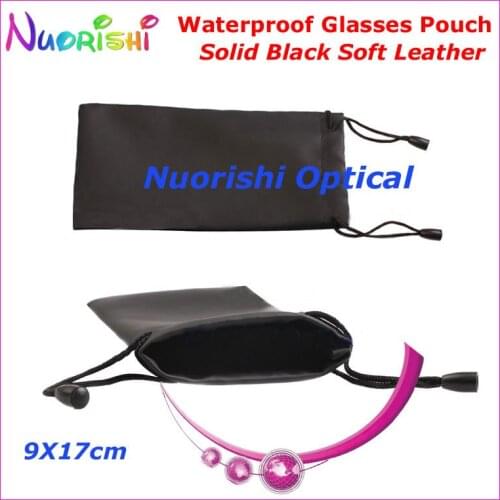 20/50/100pcs Black Waterproof Double Drawstring Eyeglass Glasses Sunglass Eyewear Pouch Case Bag CP026 free shipping