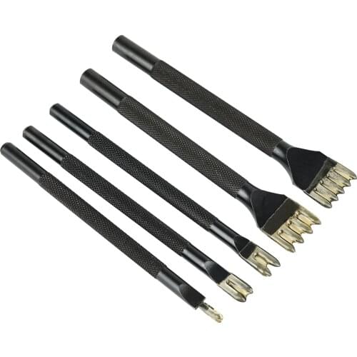 4/5mm Spacing Punch Tool For Leather Hole Punches Tool Lacing Stitching Sewing DIY Leather Craft Tools 1/2/4/5Prong