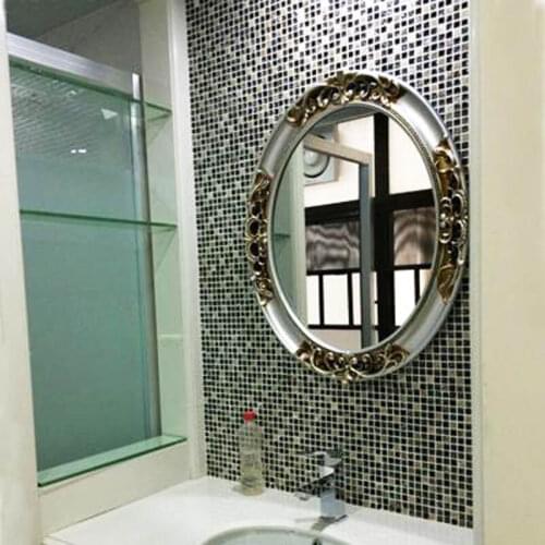 70cmx60cm European Retro Decorative Mirror Mediterranean Hanging Wall Elliptical Bathroom toilet Mirror