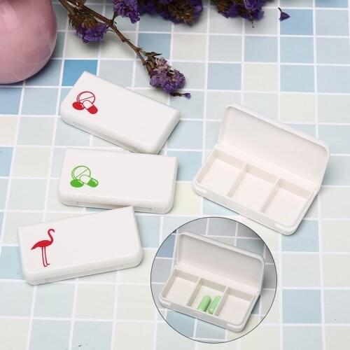 7Day Weekly Storage Pill Case 3Grids Container Tablet Sorter Box Mini Cute Medicine Organizer Health Care Pill Box Color Random