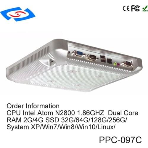 9.7 inch Intel Atom N2800 Fanless Industrial Panel PC All In One With High Quality Support Customization