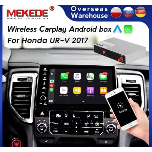 MEKEDE Car Radio Multimedia Decording Box For Honda UR-V 2017 Wireless Apple Carplay Android Auto AI Box Plug&Play