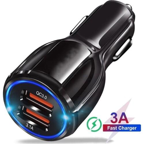 3.1A USB Car Charger Fast Charging For iPhone 11 For Xiaomi redmi note 8/9 pro Mobile Phone Accessories USB-Car-Charger Adapter