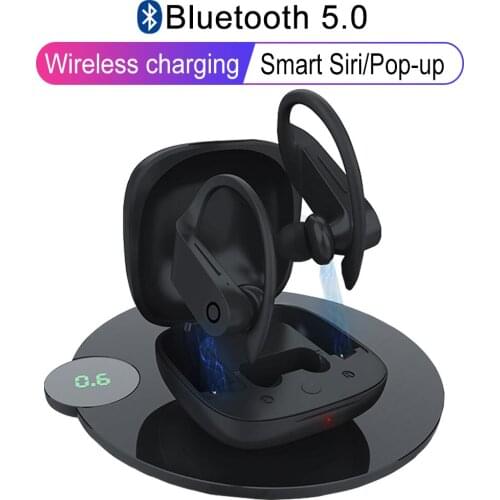 B10 Wireless Bluetooth Headset BT5.0 Earphones Sports Ear Hook earbuds Waterproof Wireless Charge stereo Headset battery display