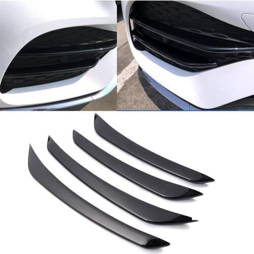 Gloss Black Car Front Bumper Fog Light Trim Spoiler for Mercedes-Benz GLC Coupe 2020 2021