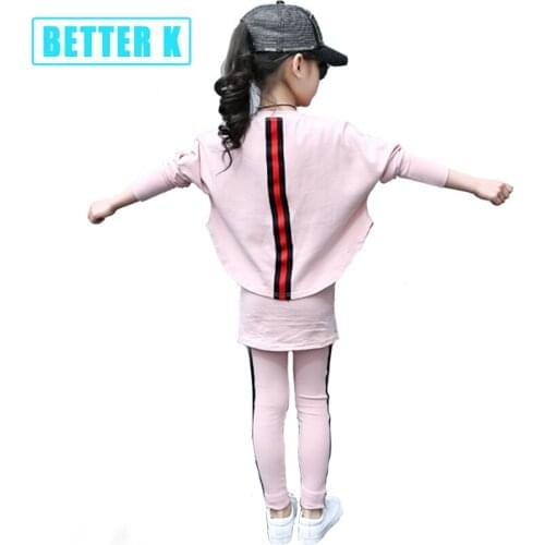 Pink Baby Girl Clothes 2pcs Autumn Winter Suit Clothing Set Baby Girls Clothes Cotton Tops Long Sleeve Dress Leggings Pants Set