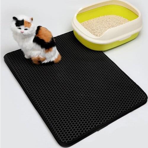 Pet Cat Litter Mat EVA Double Layer Cat Litter Trapping Pet Litter Cat Mat Clean Pad Products For Cats Accessories S/M/L/XL