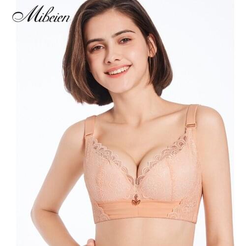 New product plus size bra, lace lace underwear, sexy gathering, no steel ring bra top, plus size womens bra