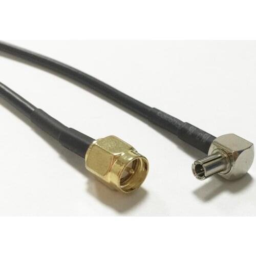 New Wireless Modem Wire SMA Male Plug To TS9 Right Angle Connector RG174 Cable 20CM 8" Pigtail Fast Ship