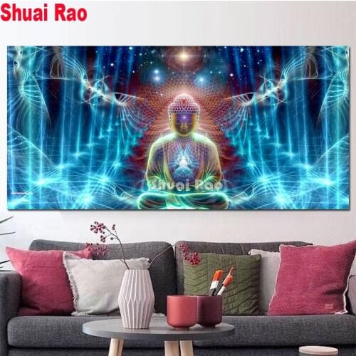 Full Round diamond Mosaic Fantasy Buddha Wall Art diamond embroidery 5D rhinestone Painting diamond inlaid pattern religion