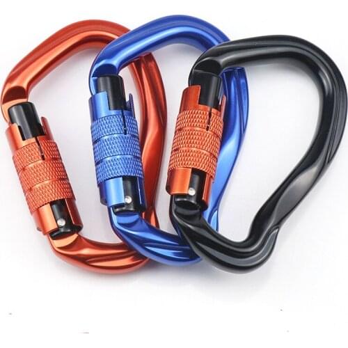 Climbing Buckle 106 * 66.5mm 23 KN Main Lock High Altitude Load Bearing Safety Climbing Speed Drop, Quick Hanging Pear shaped