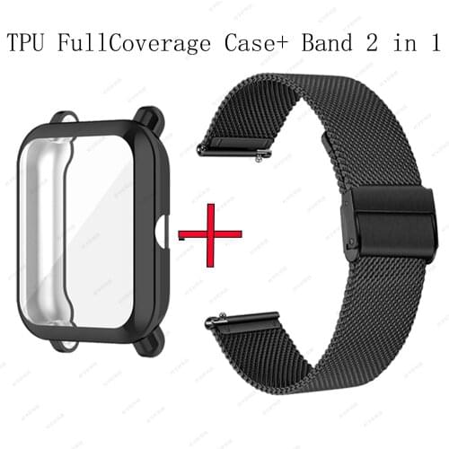 Metal Wrist Band for Huami Amazfit Pop Bip S Bracelet 20mm Strap for Huami Amazfit Bip BIT Youth Wearable Watch Accessory Cover