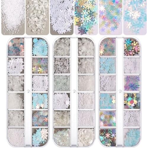 Christmas Glitter Sequins Flakes Resin UV Epoxy Mold Filler Nail Art Decorations DIY Crafts Jewelry Making Filling Accessories