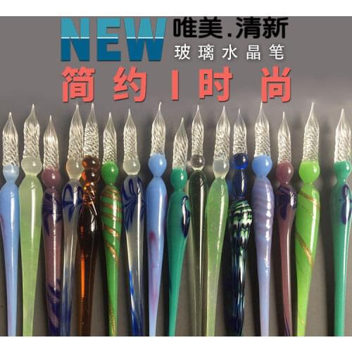 Handmade Glass Pen Dip Pen , Multicolor Selection Pen