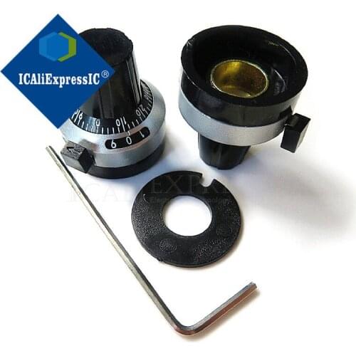 3PCS WXD3-13 3590S 6.35mm precision scale knob potentiometer knob equipped with multi-turn potentiometer 3590S-2 In Stock