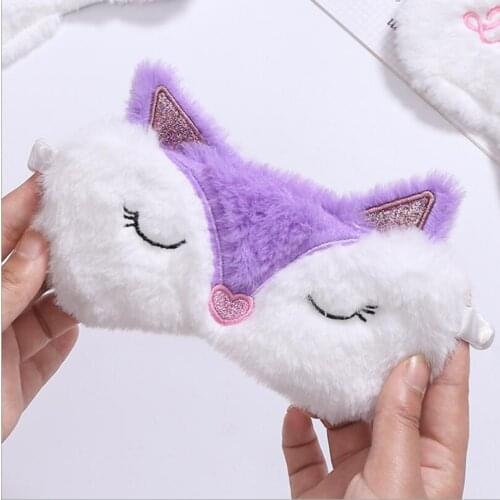 Cute Plush Sleep Fox Cloud Sheep Dream Eye Cover Sleeping Mask Eye Band Shade Blindfold Goggles Relax Travel Eyepatch T0368