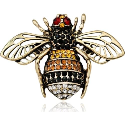 Cross-border electricity supply fashion in Europe and the alloy diamond brooch insects ms series corsage, spot