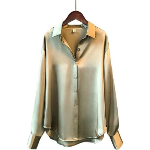 Женские атласные рубашки WALKSO China At AliExpress