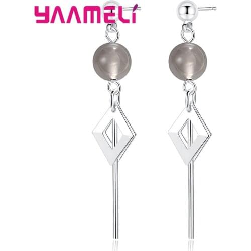 French Hook Earring for Women Fashion Enamel Red Heart Crystal Bead Dangler Jewelry Pendiente Female Wedding Party Gift Hot Sale